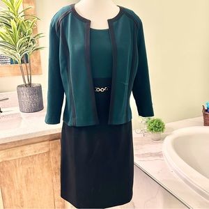 Studio One NY Green/Black Dress Set Size 10